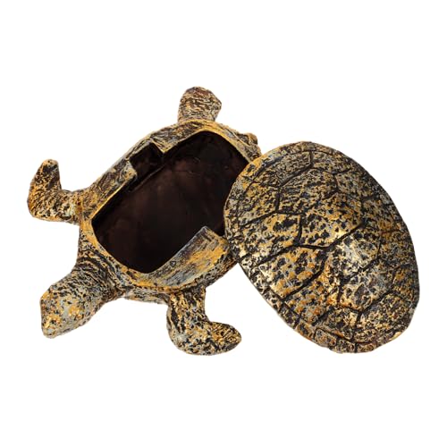 OUNONA Caja Ocultadora de Llaves Forma de Tortuga Guardallaves de Resina Diseño Realista Decoración para Exterior para Seguridad y Almacenamiento de Llaves