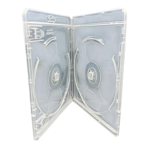 50 x AMARAY Vortex Eco Lite Doble 3D Clear 2 Discos BLU Ray Cajas