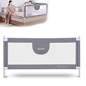Bed Rail for Toddlers 69″ L, Infant Safety Bed Guardrail, Baby Protector Rail with Breathable Fabric Queen Size Bed (69″- Pack of 1)
