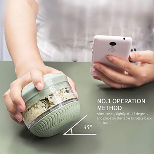 Mini picador de alho manual picador de alimentos portátil para picar legumes frutas cebolas alho sal