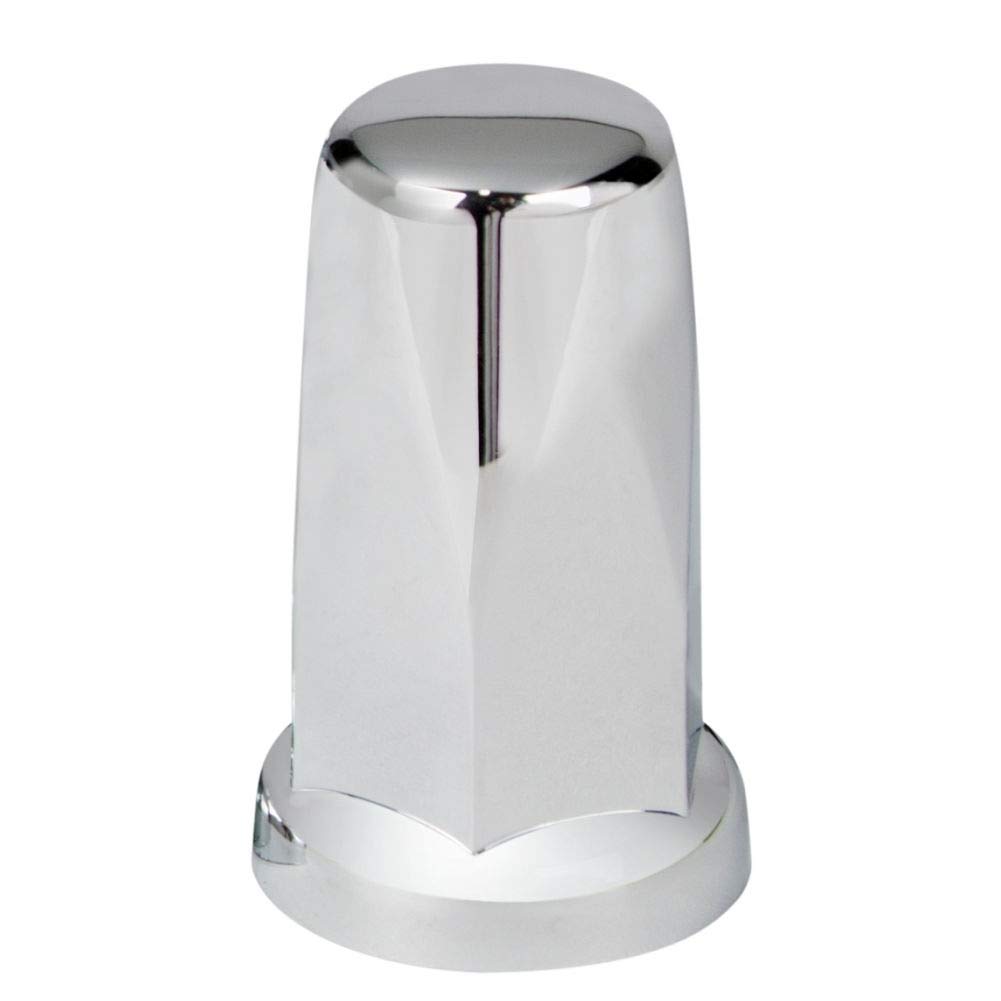 United Pacific 10059 - Wheel Lug Nut Cover Set - 33Mm X 3.25" Chrome Plastic Tall Nut Cover With Flange - Push-On (20 Pa