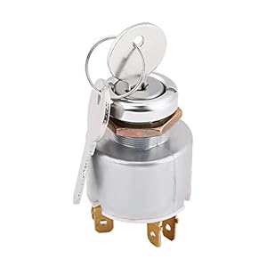 12V Ignition Switch, Universal 12V Engine Start Ignition Switch 3 Position ON OFF Start Ignition Switch Controls with 2 Keys for Cars, Motorcycles and Boats