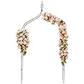DOEWORKS Wedding Arch Stand, Party Show Backdrop Arch Frame, Garden Metal Arbor, 8'4'' High x 4'7'' Wide, Dark Green.