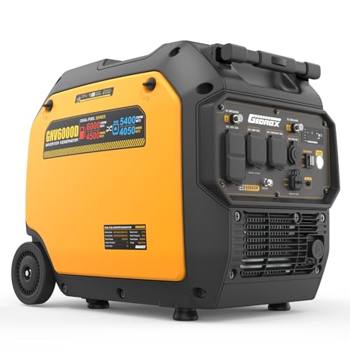 Gidrox 6000W Dual Fuel Inverter Generator, Gas & Propane