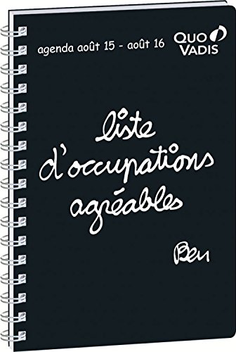 Télécharger Quo Vadis - Ben - Universitaire Spiralé - Agenda Scolaire Semainier 10x15 cm Noir - Année 2015-201 Livre eBook France