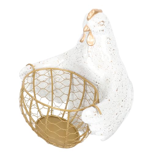 MAGICLULU Contenitori Per Galline Cinesi Cestini Portaoggetti A Forma Di Pollo in Ferro Portafreschezza in Resina Decorazione Da Cucina