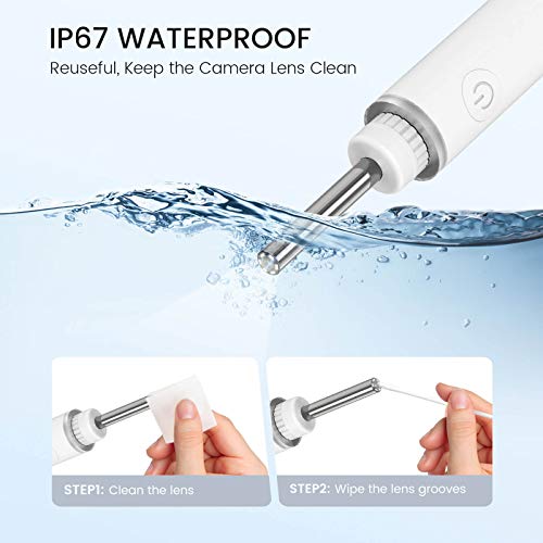 Otoscope Ear Camera iPhone, ScopeAround Digital Ear Scope, HD Earwax Removal Camera Tool, 3.9MM Ultra Thin Ear Camera, Adults Kids Wireless Otoscope Ear Checker for Ear Infections Work with Android