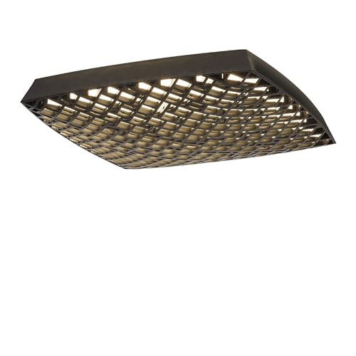 Plafonnier LED design élégant et minimaliste noir mat pour salle à manger