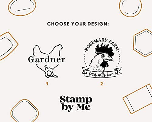 image for Stamp by Me EGG STAMP, Flat Rubber Stamp for Eggs, Chicken EGG Stamp, 