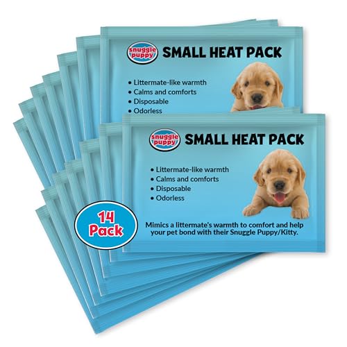 Image of Snuggle Puppy Replacement Heat Packs for Junior (14 Count) - Disposable Pet Comfort Warmers for Puppy Anxiety Relief - Odorless, Non-Toxic, All Natural - Fits Smaller Junior Size