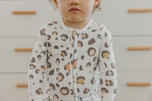 Image of Copper Pearl Baby Zip-Up Footie Pajamas - Soft Stretchy Sleep and Play Footies for Boys and Girls