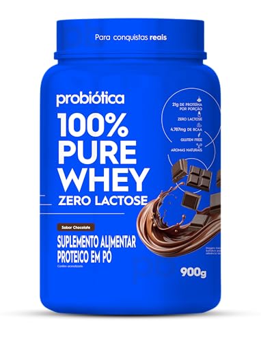 100% Pure Whey Zero Lactose (900G) - Chocolate, Probiótica