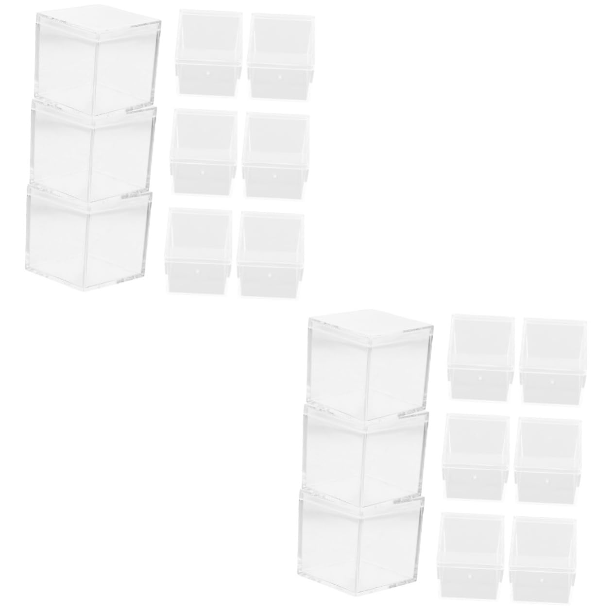 Amazon｜Holibanna 18個 小さな透明な箱 アクリルカード クリア