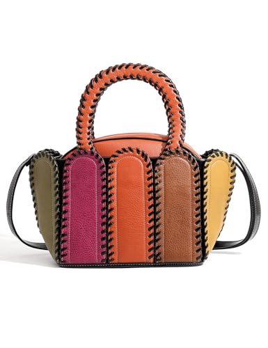 Women's Multicolor Top Handle Handbags with Wallet Set Bag woman Fashionable Shoulder Bag Large Capacity Leather Purse2