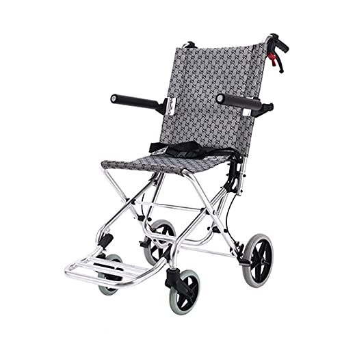 DFYR Carro Especial para Silla de Ruedas Plegable Portátil para Aeronaves en Movimiento Patinete Ultraligero y Pequeño para Ancianos Silla de Ruedas de Enfermería para Ancianos y Discapacitados Cover
