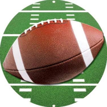 Crown Awards Football Banner Pin, Gold Football Pins Prime