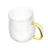 VERDANVERSE Glas Teetasse Klare Trinkbecher Mit Henkel Zum Aufbrühen Tee Oder Anderen Mischungen Geeignet Für Heiße Und Kalte Getränke Wie Tee Milch Und Kaffee