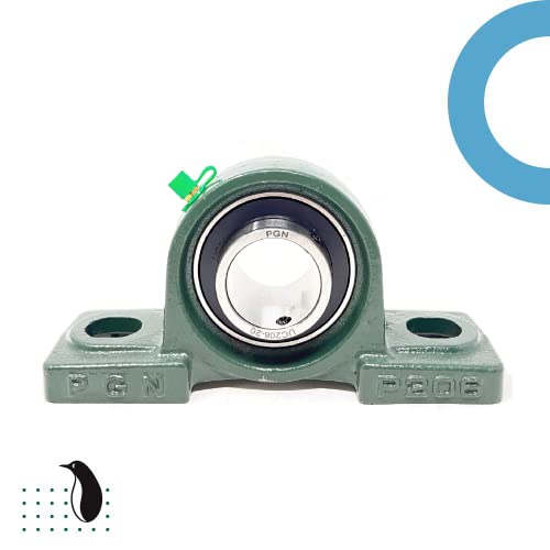 Pgn Ucp206-20 Pillow Block Bearing - Pack Of 2 Mounted Pillow Block Bearings - Chrome Steel Bearings With 1 1/4" Bore - Self Alignment #TOP1