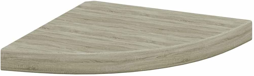 Floating Corner Shelf Set of 2, Honeycomb MDF Wood, 13.8x13.8 Inch Wall Mounted Ledge Shelves for Living Room, Bedroom, Bathroom Decor, Matte Finish