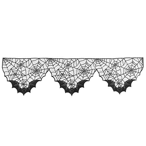BESTOYARD Pano para decoração de Halloween para lareira de Halloween com teia de aranha para festas