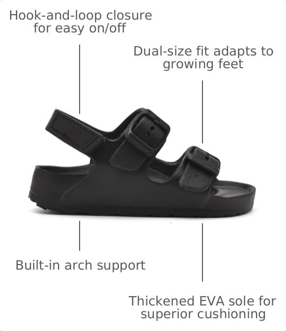 Image of Toddler Sandals Dual-sized Adjustable Buckle Boys & Girls