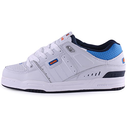 Image of Globe Fusion, Men's Skateboard Shoe, Multicolor White Blue, 13 US