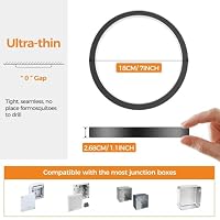 slochi 3Farben 3000/4000/6500K LED Deckenleuchte Flach, Ø18cm 15W 1500LM Deckenleuchten, Rund Modern Deckenlampe LED Lampen für küche Badezimmer Schlafzimmer Flur Wohnzimmer, Schwarz – Ansicht 5