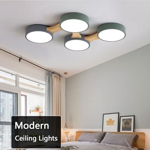 Éclairage intérieur proche du plafond KSHSAA plafonnier LED salon 48W - 5