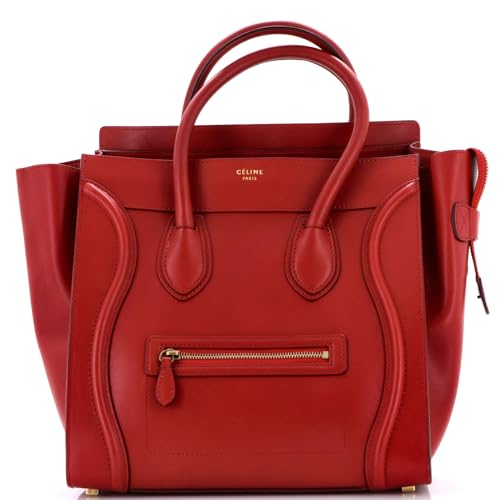 Celine, Pre-Loved Luggage Bag Smooth Leather Mini, Red
