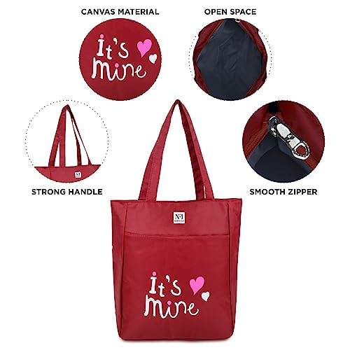 Image of NFI essentials Polyester Printed Tote Bag for Women with Zipper, Casual Handbag Shopping, Tote Grocery Portable Bag Eco-friendly Hobo Bag, Travel, Work, Beach, Office, College