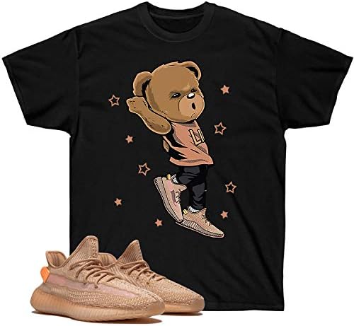 Shooting Bear in Yeezys Boost 350 Clay Shirt, White and Black Unisex T-Shirt