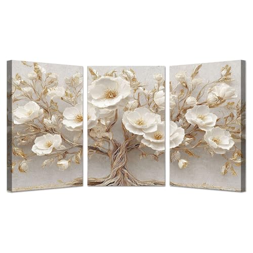 Impression sur toile art poster en toile haut de gamme motif nature et cadre blanc épuré