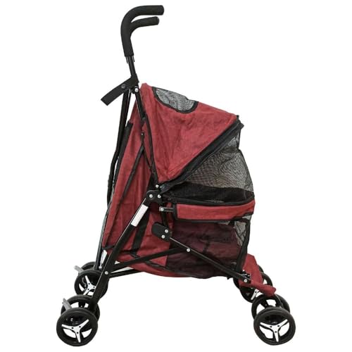 Carrinho de Passeio Pet para Cães e Gatos - Preto