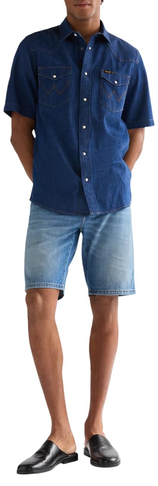 Wrangler Męska koszula rekreacyjna Ss Western