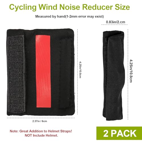 HEBRAR 2 Pack Cycling Wind Noise Reducer Helmet Attachment, Wind Noise Blocker for Noise Reduction in Biking, Universal Helmet Wind Noise Reducer Fit for Cyclists Mountain Bikers, Bike Helmet Part