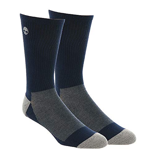 Timberland Mens 3-Pair Pack Coolmax Crew Navy LG (US Men's 9-12) One Size