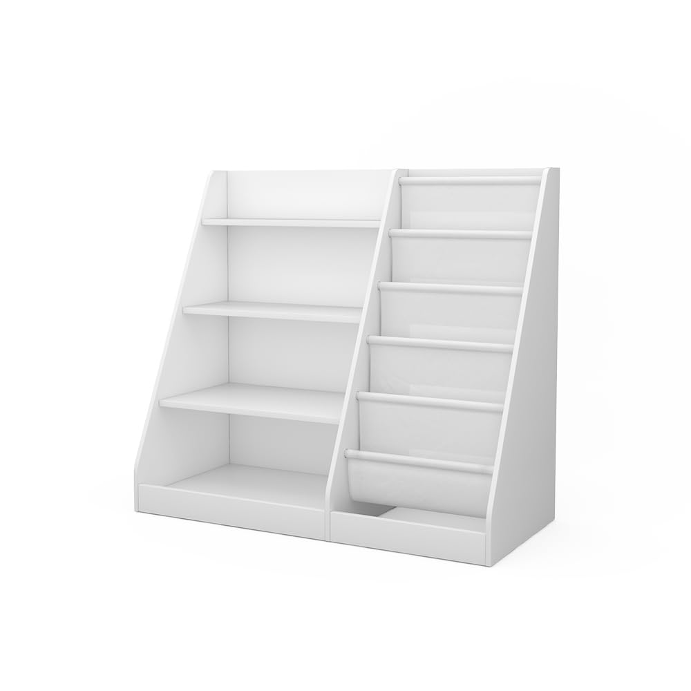 Vicco Estantería Infantil Conny, Blanco, 90 x 80.5 cm | con grandes estantes, combinable para almacenar juguetes y libros