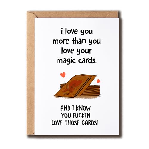 ALDDesigns I Love You More Than You Love Your Magic Card - Mtg Birthday Card - Friendship Card - Magic Card - Funny Birthday Greetings - Whimsical Card