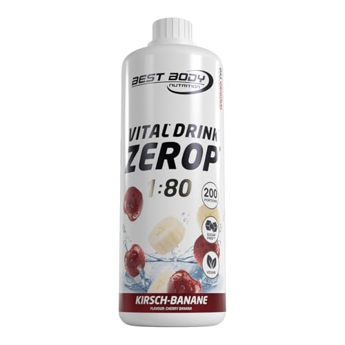 Best Body Nutrition Vital Drink ZEROP&reg; - Kirsch-Banane, Original Getr&auml;nkekonzentrat - Sirup - zuckerfrei, 1:80 ergibt 80 Liter Fertiggetr&auml;nk, 1000 ml