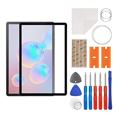 SWARK Front Screen Glass Outer Panel Lens Replacement +OCA Compatible with Samsung Galaxy Tab S6 10.5 inches SM-T860,SM-T865 (No LCD Screen and Touch Digitizer) with Repair Kit