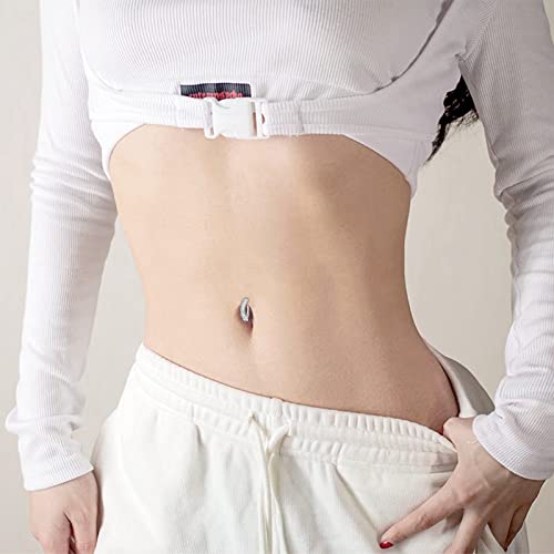 JFORYOU Belly Button Rings Stainless Steel 14G CZ Opal Navel Rings Barbells Women Girls Belly Piercing Jewelry4