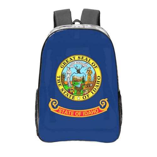 Sac à dos transparent noir contre la perte de temps aux contrôles, modèle Idaho à poches