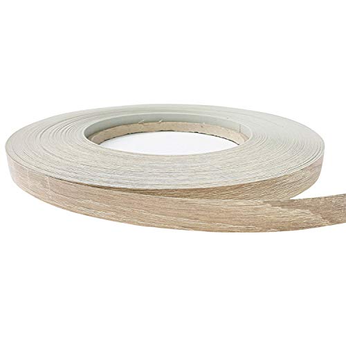 DecoMeister Cinta de Melamina de Borde con Adhesivo Termofusible Para Cantos Cintas Adhesivas Para Planchar Para Muebles Tableros Armarios Estantes Chapa Efecto Madera 21mm x 5m Patrón Roble Sonoma