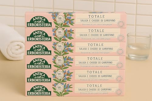 Dentifricio Naturale Totale 75ml con Salvia e Chiodi di Garofano – Protezione Completa Gengive e Denti – Confezione da 3, 6, 12 o 24 Pezzi (6)
