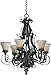 Quorum 6121-6-13 - Chandelier - 6 Light - Coffee Finish - Delphi Collection