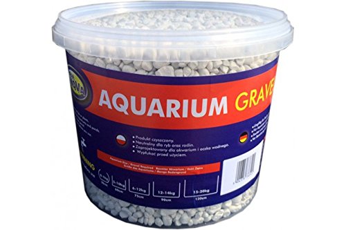 Aqua Nova Grava de Color - Cubo 5 kg (3L). Color Blanco. Fracción 4-8 mm, NCG-5 Blanco