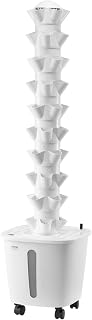 VEVOR Sistema de Cultivo Hidropónico, Torre Hidropónica Vertical de 10 Niveles con 50 Cápsulas, Bomba de Agua y Ruedas, Kit de Germinación de Plantas de Interior para Hierbas, Frutas y Verduras