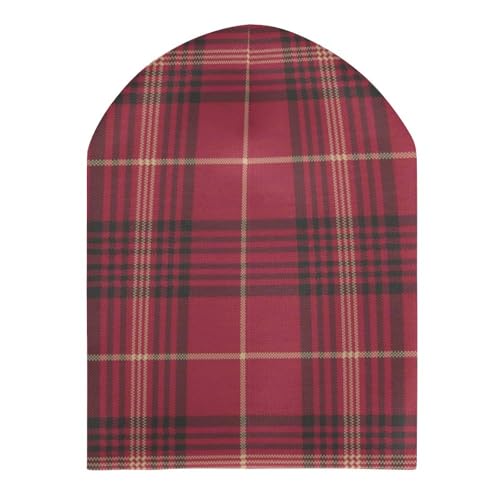 Christmas Red Black Plaid Kids Beanie Hat for for Girls Boys Children Cap Winter Knitted Chemo Cancer Headwear Accessories Gifts Decoration3