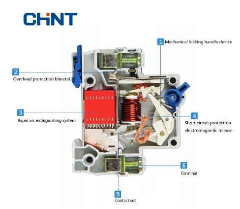 Interrupteur automatique Chint NXB-63-2-20C 2P 20A 6KA