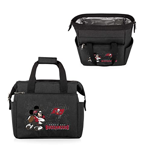 Image of PICNIC TIME NFL Mickey Mouse On The Go Lunch Bag - Soft Cooler Lunch Box - Insulated Lunch Bag, (Black)